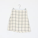 H&M Black & Cream Knit Mini Skirt | Size 6-1