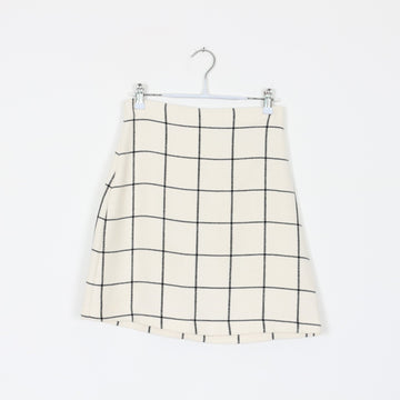 H&M Black & Cream Knit Mini Skirt | Size 6