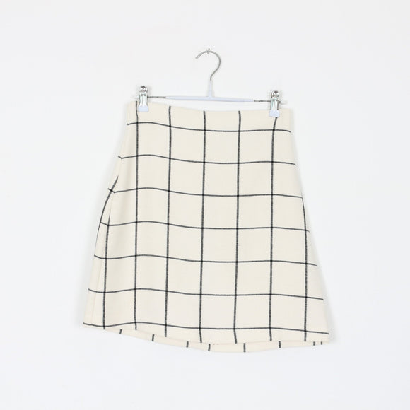 H&M Black & Cream Knit Mini Skirt | Size 6