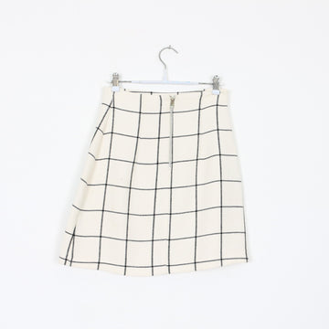 H&M Black & Cream Knit Mini Skirt | Size 6 - 0