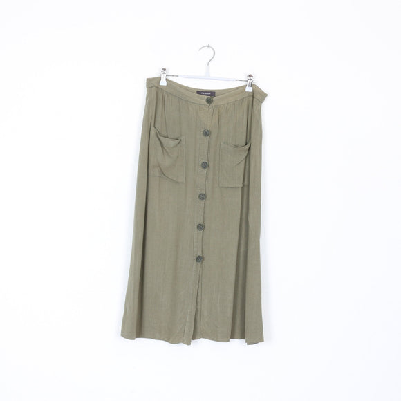 Primark Sage Green Midi Skirt | Size 12