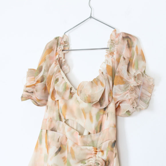 Orange & Green Corset-Style Dress | Size XL