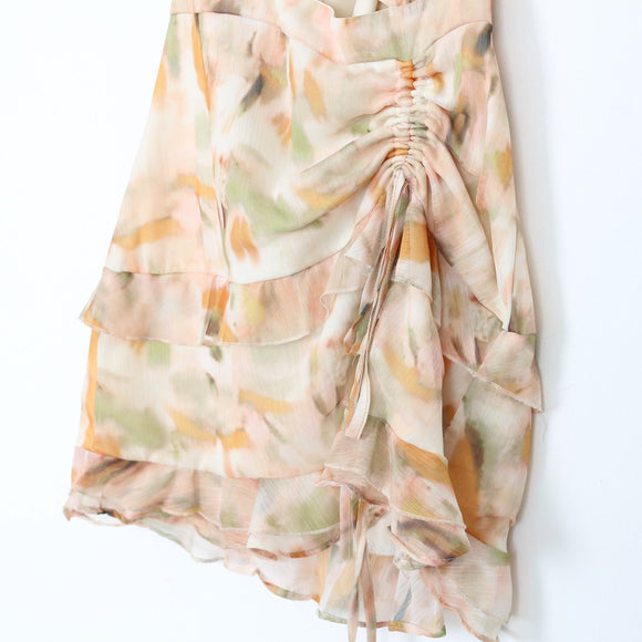 Orange & Green Corset-Style Dress | Size XL