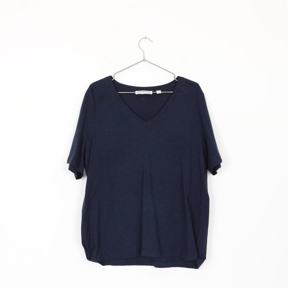 Country Road Navy Blue V-Neck T-Shirt | Size L