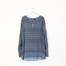 Woolworths Blue & White Blouse | Size 18-1