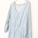 Cotton On Blue & White Striped Jumpsuit | Size M-2