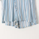 Cotton On Blue & White Striped Jumpsuit | Size M-3