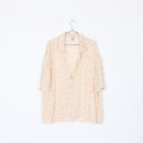 Beige Floral Blouse | Size L-1