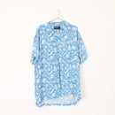 Woolworths Blue & White Printed Summer Shirt | Size XL-1