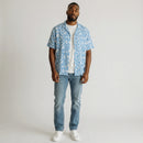 Woolworths Blue & White Printed Summer Shirt | Size XL-2