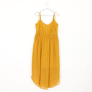 Mustard Chiffon Maxi Dress | Size 40-1