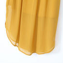 Mustard Chiffon Maxi Dress | Size 40-2