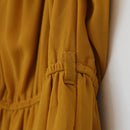 Mustard Chiffon Maxi Dress | Size 40-4