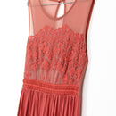 Burnt Orange Lace Maxi Dress | Size 34-3