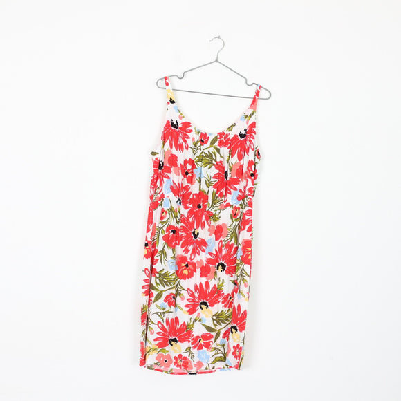 Red Floral Dress | Size L