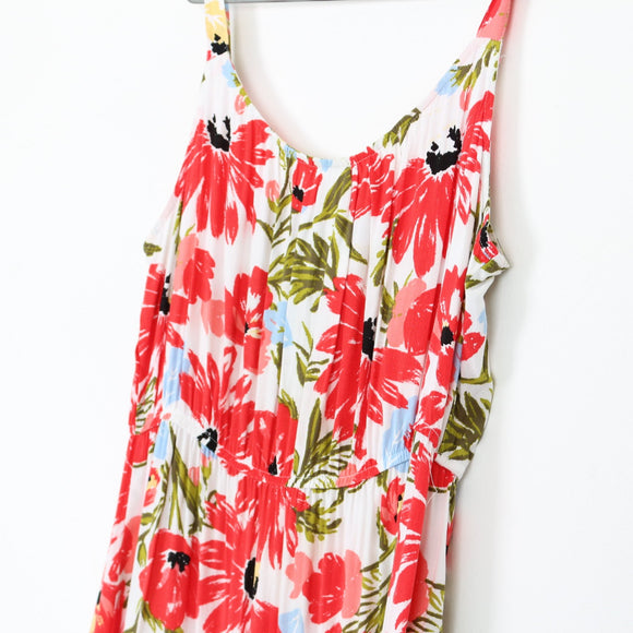 Red Floral Dress | Size L
