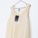 Donna Claire Beige Embroidered Dress | Size 18-2