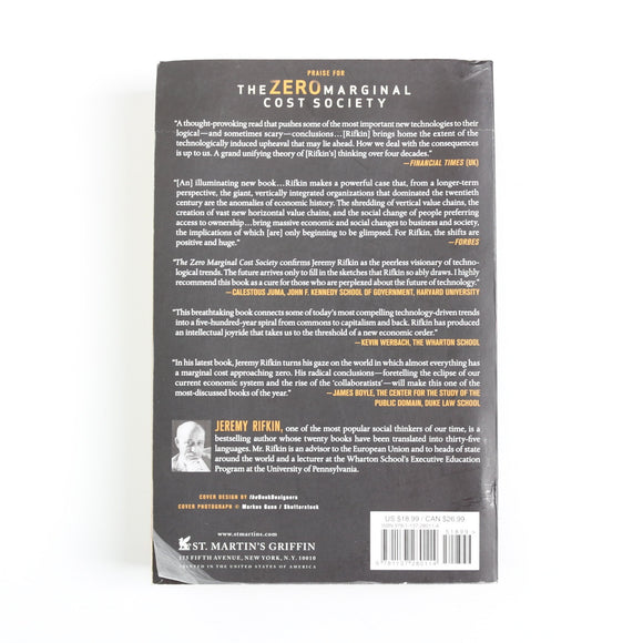 The Zero Marginal Cost Society by Jeremy Rifkin
