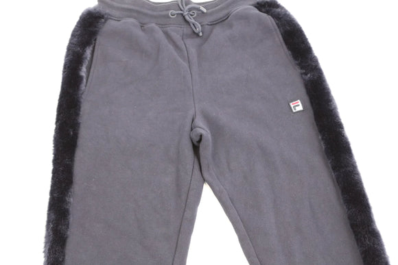 Fila Navy Blue Faux Fur Trim Joggers | Size 36 | Pre-Loved