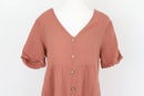 Burnt Orange Button-Down Dress – Size S | Thrift Finds-2