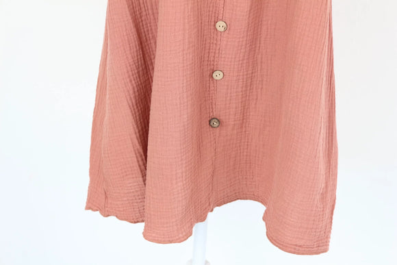 Burnt Orange Button-Down Dress – Size S | Thrift Finds