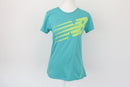 New Balance Blue Athletic Top | Yellow Logo | Size S | Pre-Loved-1