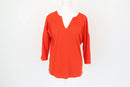 Bright Orange Long-Sleeve Top – Size M | Thrift Finds-1
