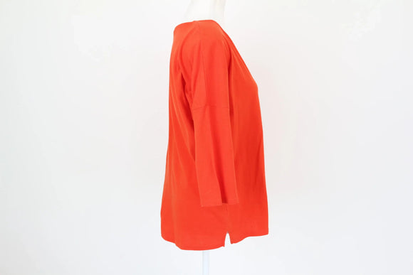 Bright Orange Long-Sleeve Top – Size M | Thrift Finds