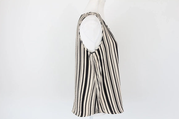 Exact Black & Cream Striped Summer Top | Size S | Brand New