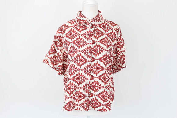 Exact Colour-Block Cropped Short-Sleeve Shirt | Size S | Brand New