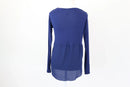 Midnight Blue Long-Sleeve V-Neck Top | Size XS | Pre-Loved-5