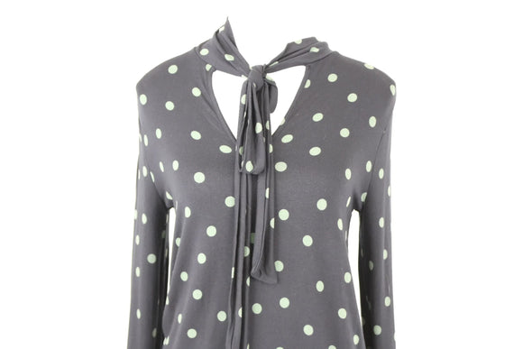 M&S Navy Green Polka Dot Blouse | Size 8 | Pre-Loved