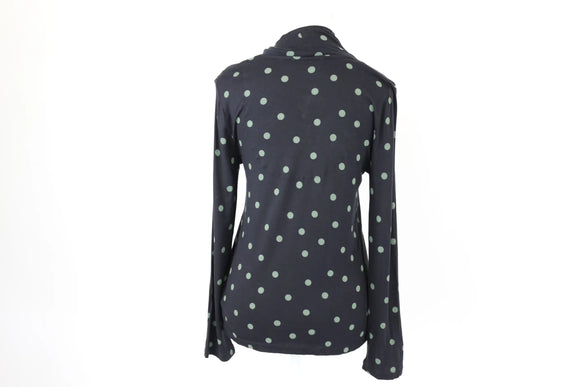 M&S Navy Green Polka Dot Blouse | Size 8 | Pre-Loved