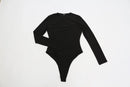 Black Long-Sleeve Bodysuit – Size 16 | Thrift Finds-1