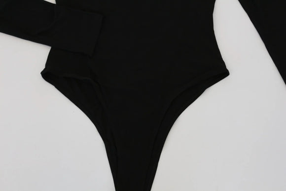 Black Long-Sleeve Bodysuit – Size 16 | Thrift Finds