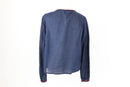 Woolworths Navy Blouse | Multicolour Stitch Detail | Size 8 | Pre-Loved-4