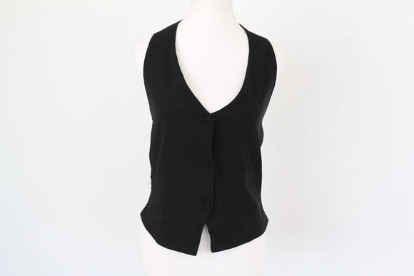 Black Waistcoat Blouse – Size 14 | Brand new