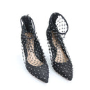 Schultz black pointy veiled heels with a sparkly touch - 39-1