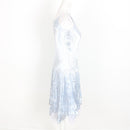 Silver Strappy V-Neck Satin & Tulle Midi Dress | Size 13/14-4