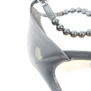 Cecconello Black Leather Pointed-Toe Heels with Bead Accents - Size 38-7