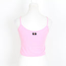 Pink Ribbed Strappy Cropped Cami Top | Size M | Pre-Loved-3