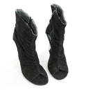 Carrano Made in Brazil open toe suede heels - 38-3