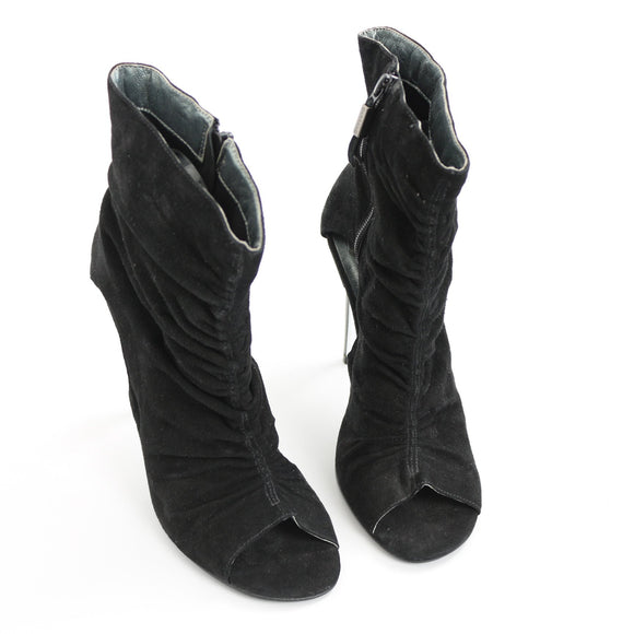 Carrano Made in Brazil open toe suede heels - 38
