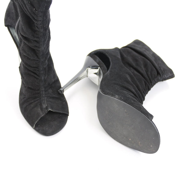 Carrano Made in Brazil open toe suede heels - 38