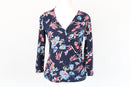 Woolworths Navy Floral Wrap Top | Size S | Pre-Loved-1