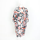 Monki Abstract Print T-Shirt Dress – Black, White & Red | Size XS | Pre-Loved-1