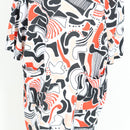 Monki Abstract Print T-Shirt Dress – Black, White & Red | Size XS | Pre-Loved-2