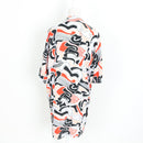 Monki Abstract Print T-Shirt Dress – Black, White & Red | Size XS | Pre-Loved-4