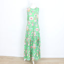 Poetry Green Floral Linen Maxi Dress – Sleeveless | Size 10 | Pre-Loved-2