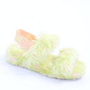 UGG Yellow and Pink Fluffy Slingback Slippers, Size 38 (New)-2